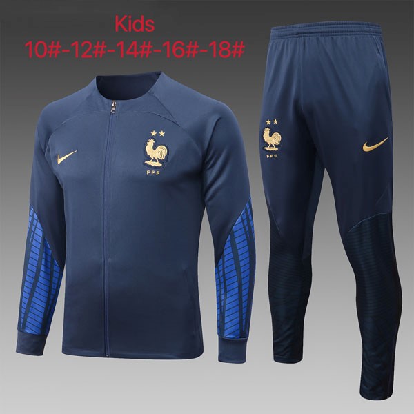 Kinder Trainingsanzug Frankreich 2023 Blau